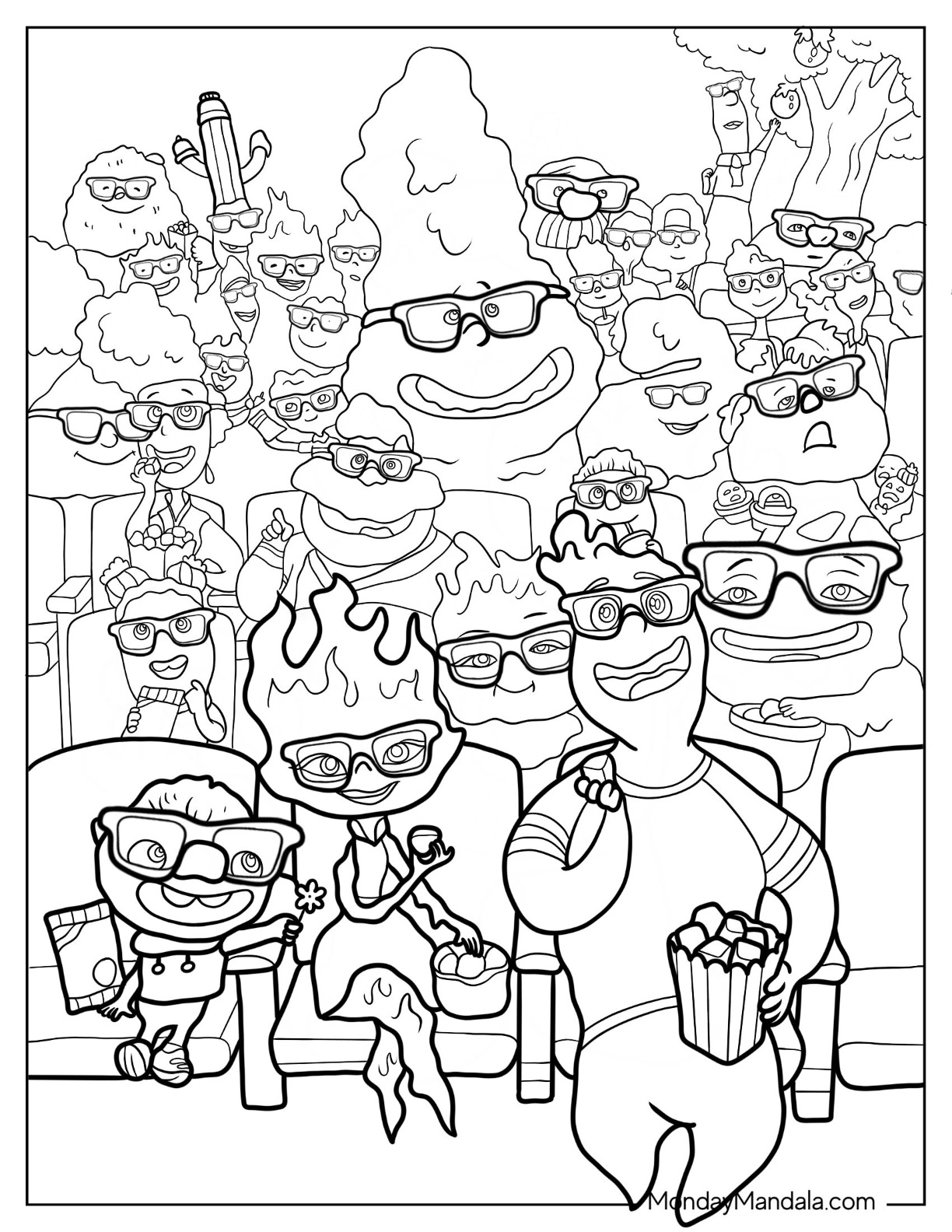 Movie Theater Coloring Page