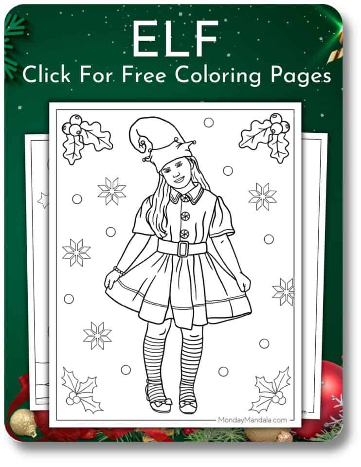 500 Christmas Coloring Pages (Free PDF Printables)