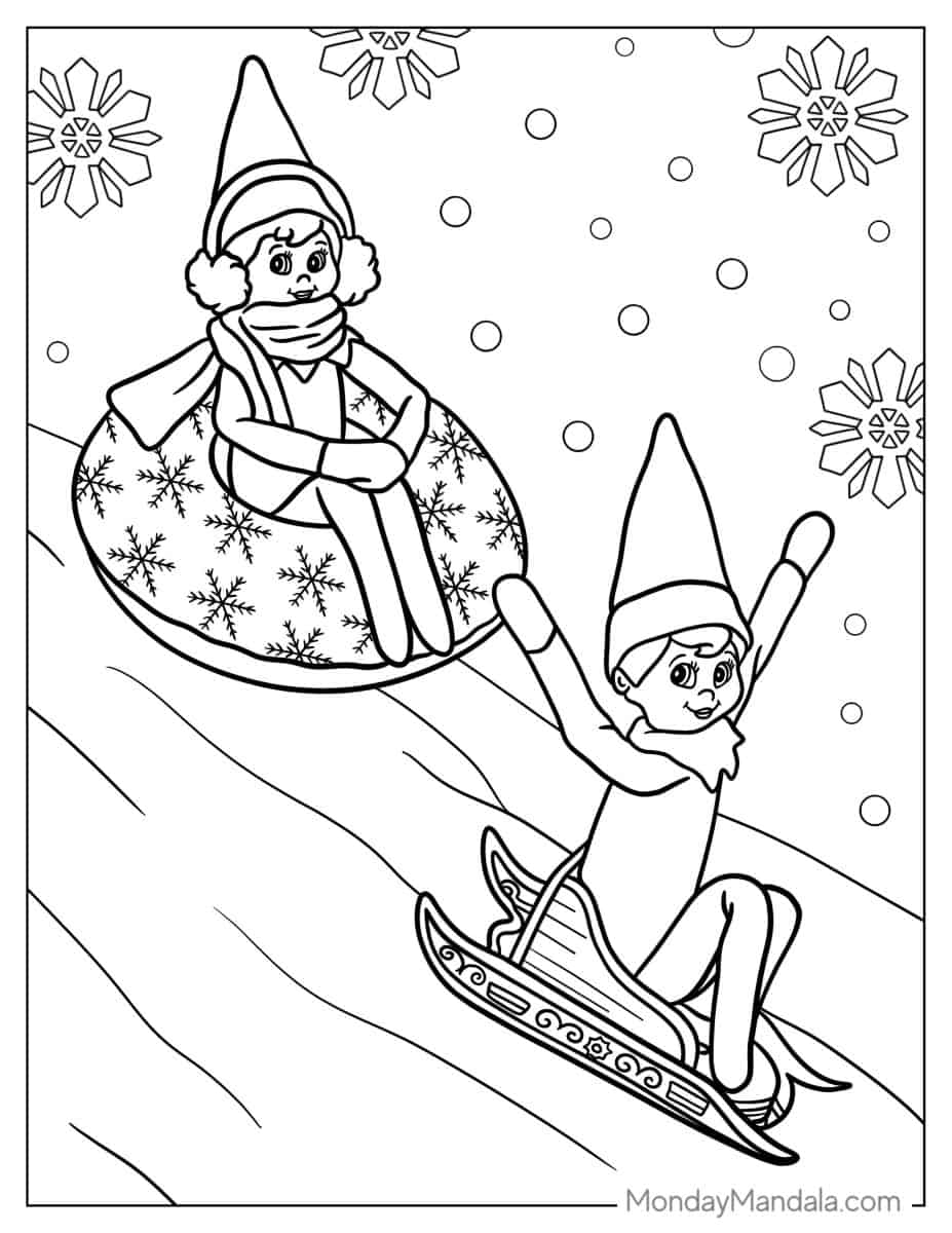 26 Elf On The Shelf Coloring Pages Free PDF Printables 