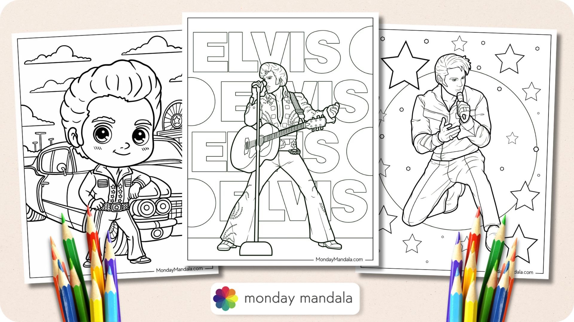 Elvis Coloring Pages Featured Image v2