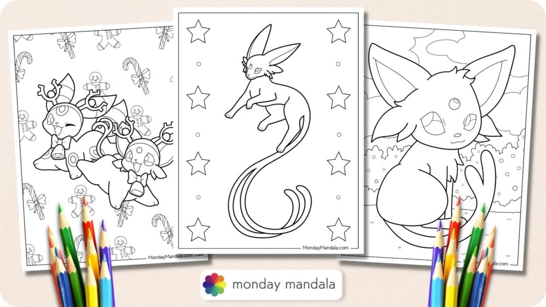 22 Espeon Coloring Pages (Free PDF Printables)