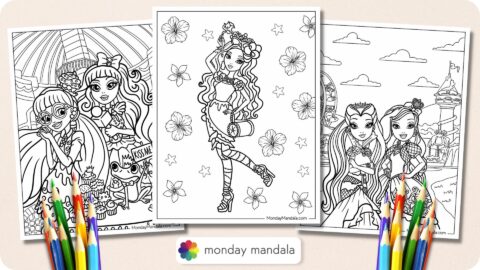 20 Ever After High Coloring Pages (Free PDF Printables)