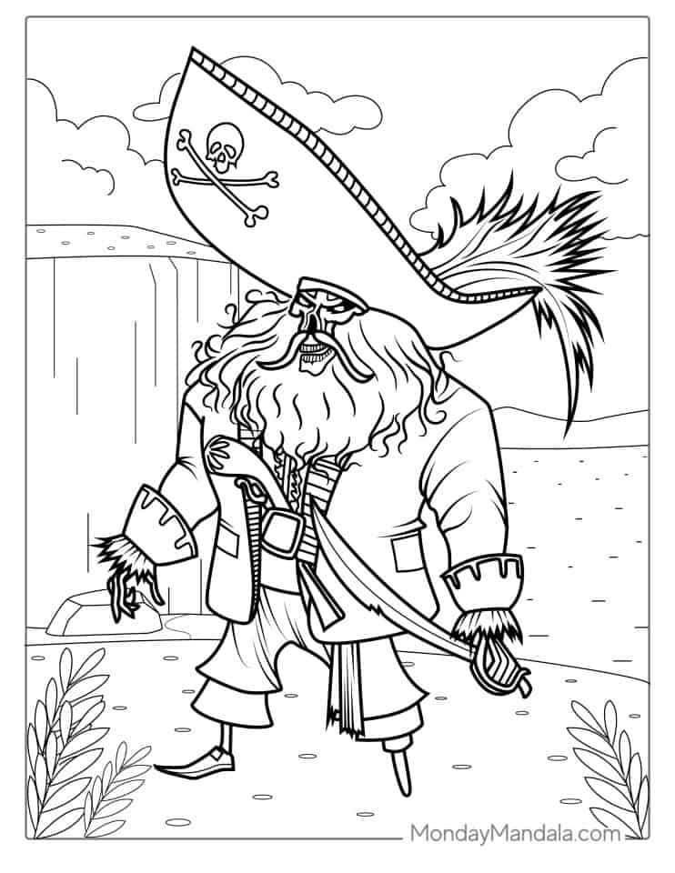 28 Pirate Coloring Pages (Free PDF Printables)