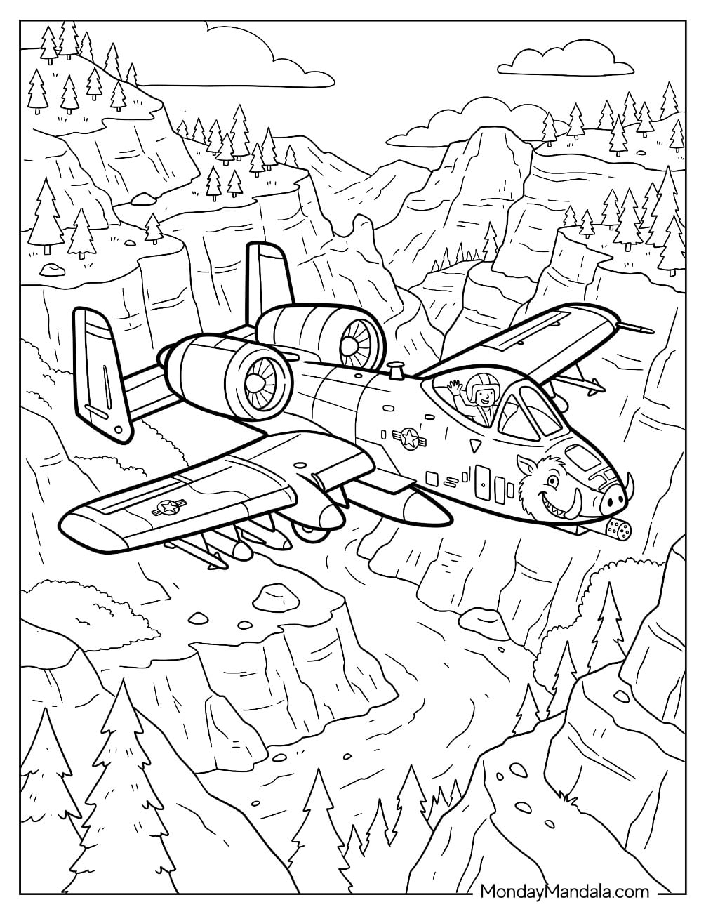 F 15 Eagle Fighter Jet Flying Through a Mountain Valley