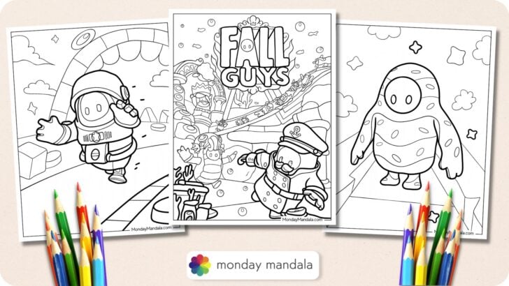 Fall Guys Coloring Pages Featured Image