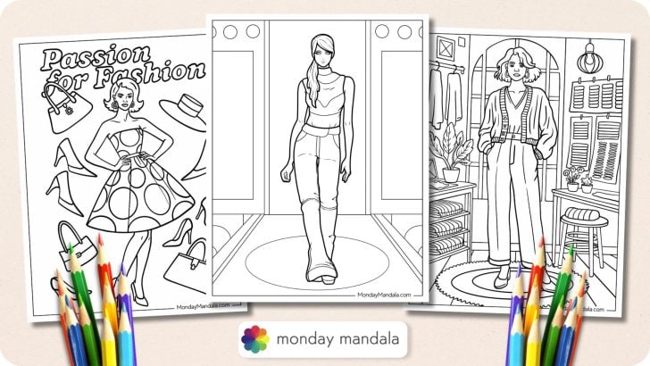 Fashion Coloring Pages Featured Image v2