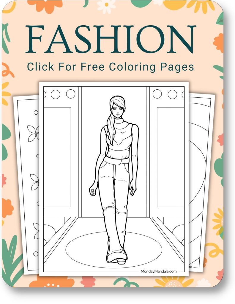 Fashion Coloring Pages For Adults Printable
