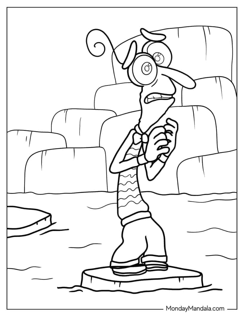 18 Inside Out Coloring Pages Free - Fear Character From Inside Out
