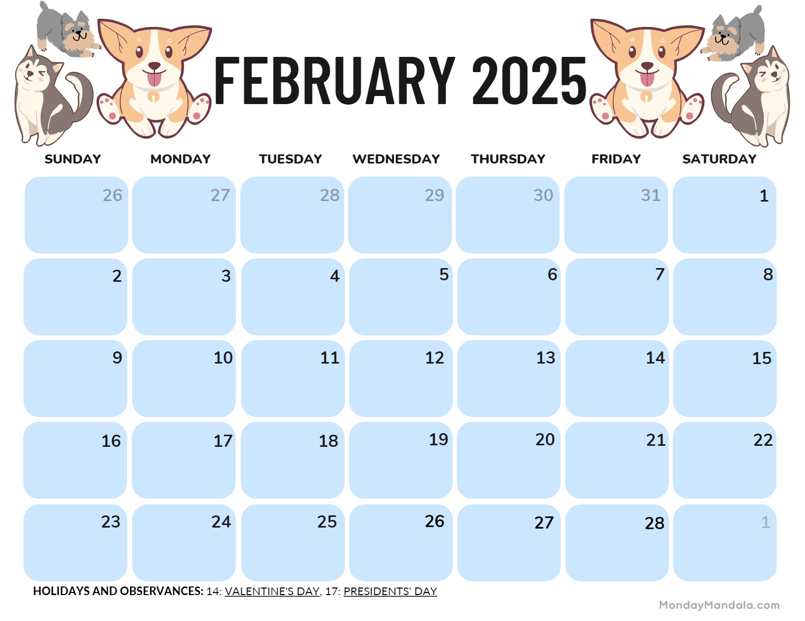 2025 February Calendar Isabella Atkins
