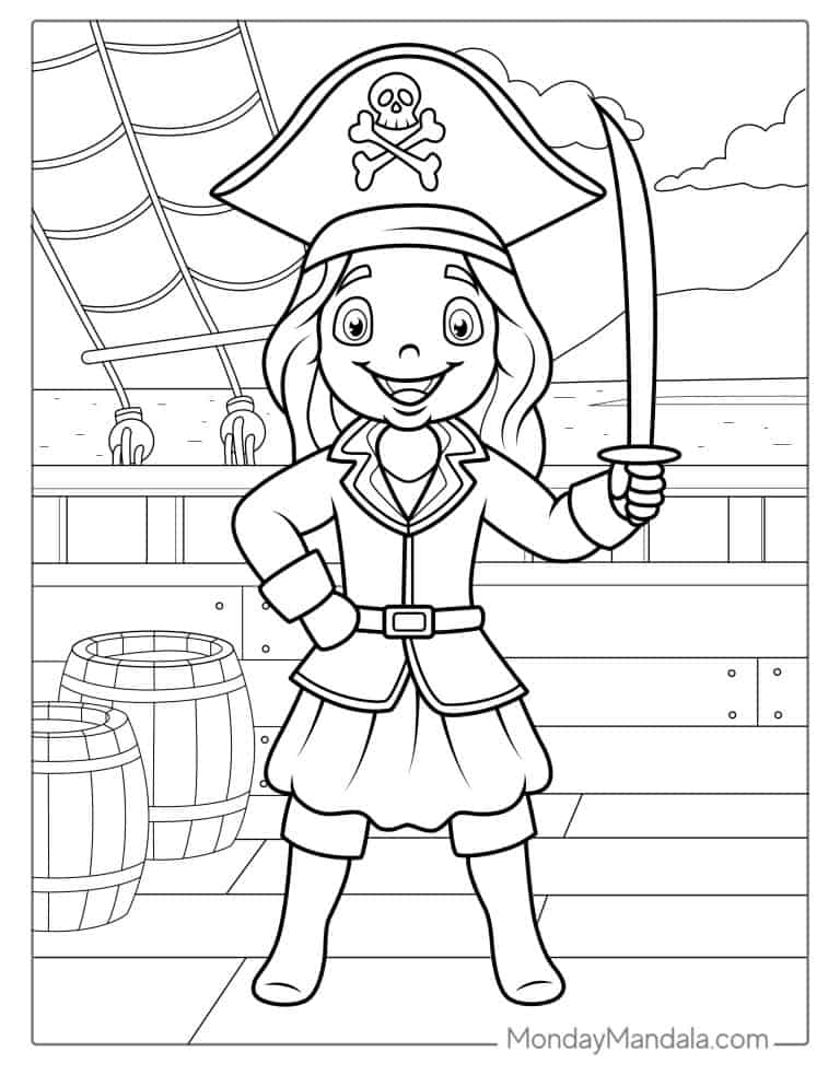 28 Pirate Coloring Pages (Free PDF Printables)