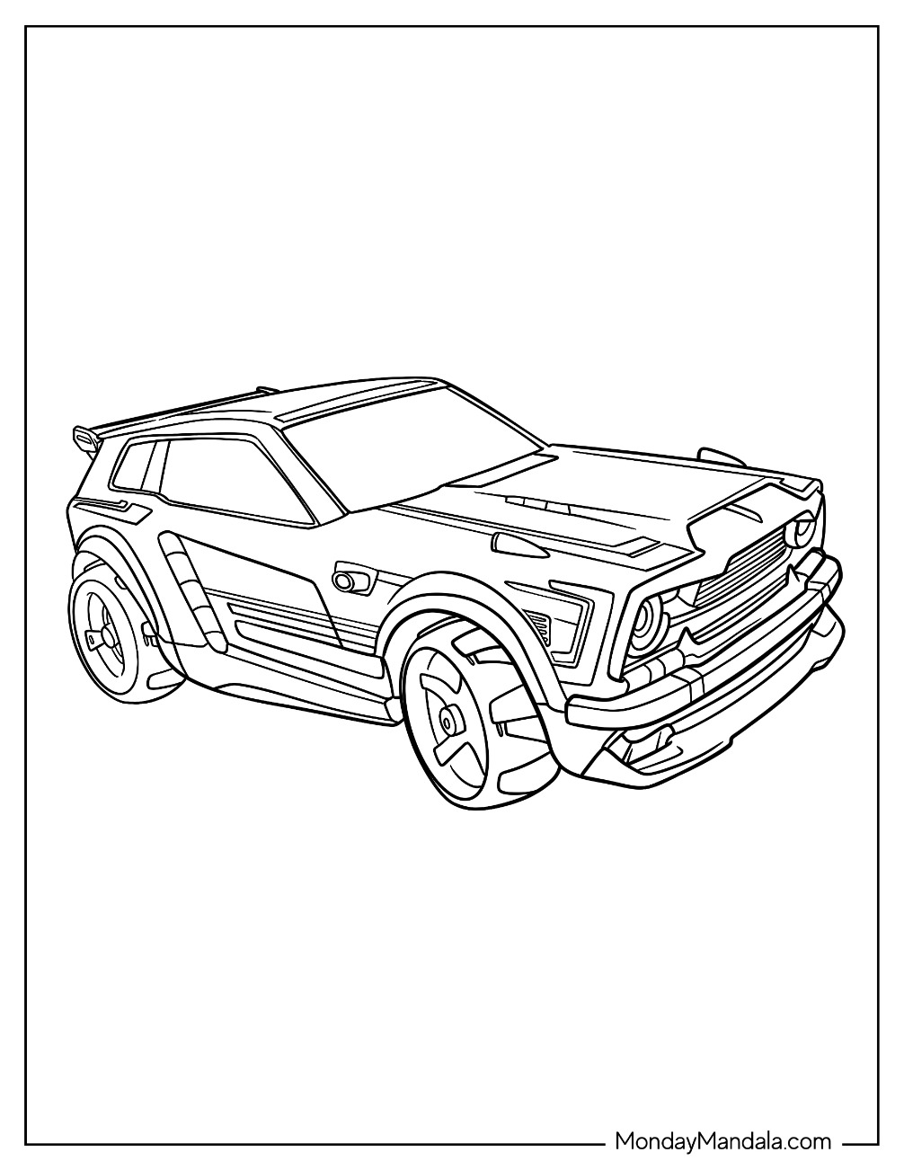 Printable Rocket League Coloring Pages 2025 