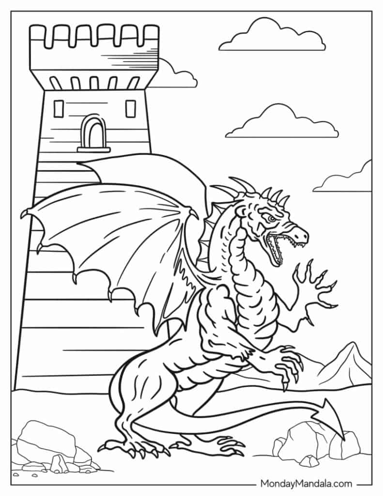 Easy Printable Dragon Coloring Pages Pdf Printable Infoupdate Easy Printable Dragon Coloring Pages Pdf Printable Infoupdate