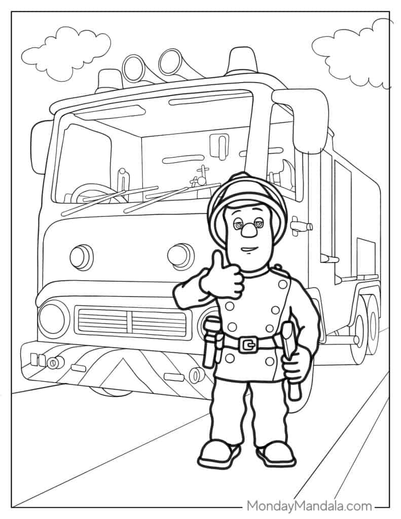Fireman Sam Coloring Pages Fireman Sam Coloring Pages