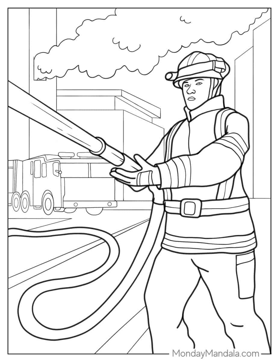 20 Firefighter Coloring Pages (Free PDF Printables)