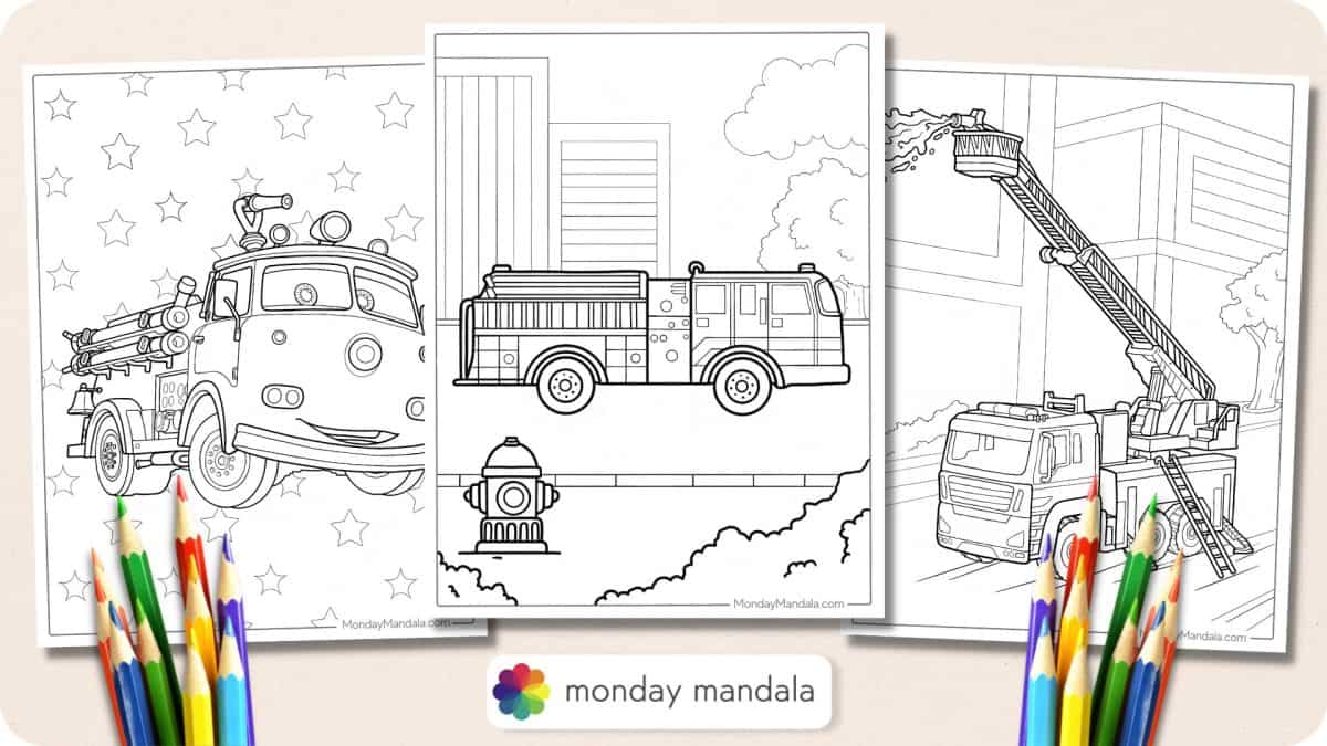26 Fire Truck Coloring Pages Free Pdf Printables