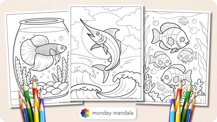 Fish Coloring Pages Featured Image
