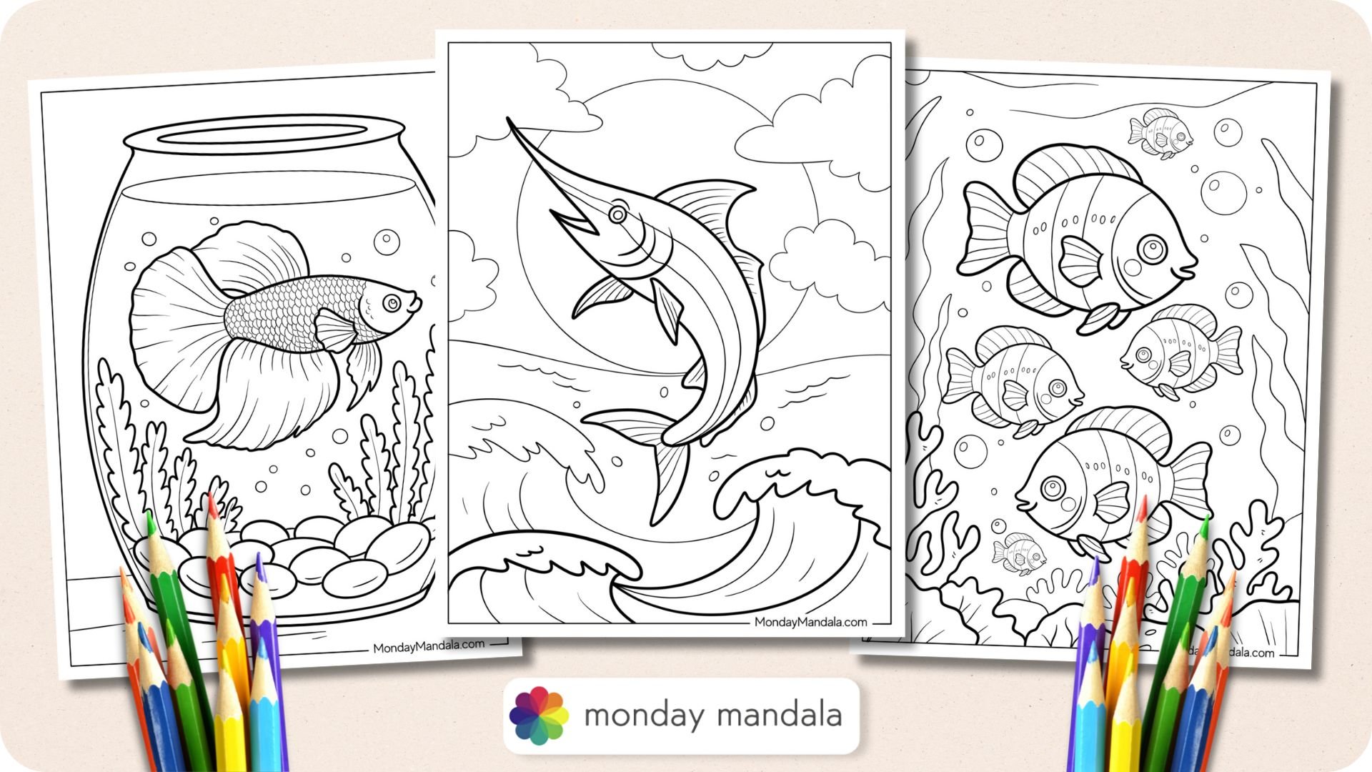Fish Coloring Pages Featured Image