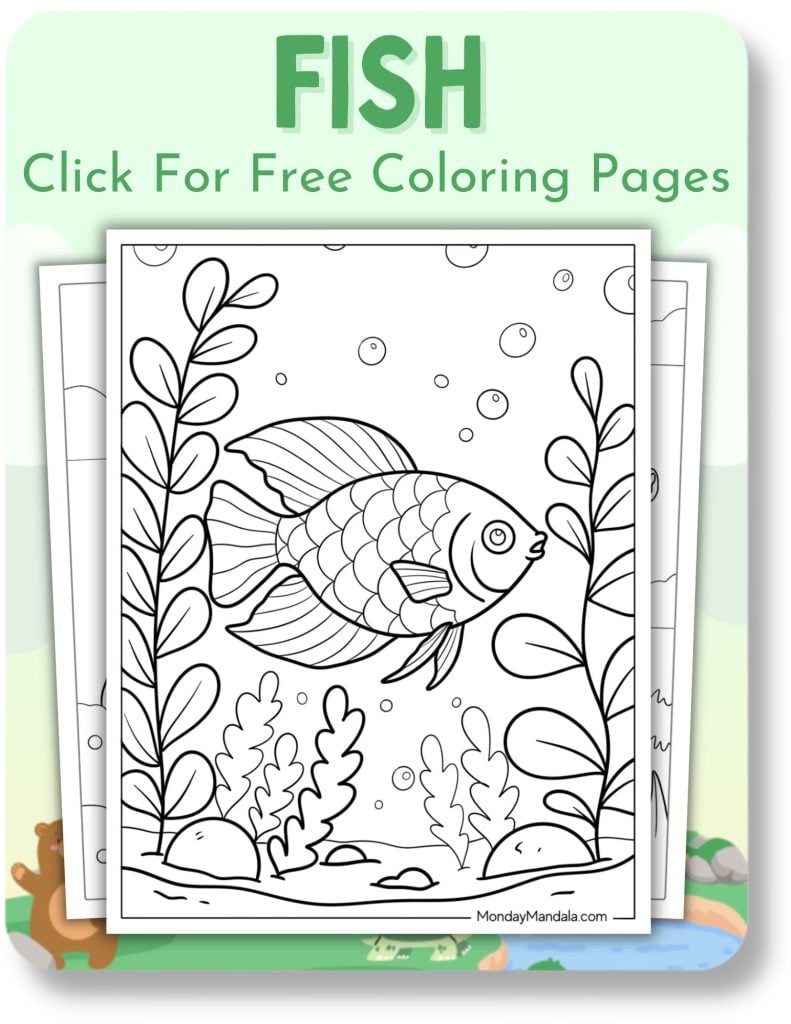 Fish Coloring Pages for Animals