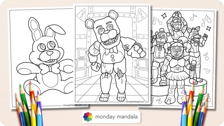 28 Five Nights At Freddie's Coloring Pages (Free PDF Printables)