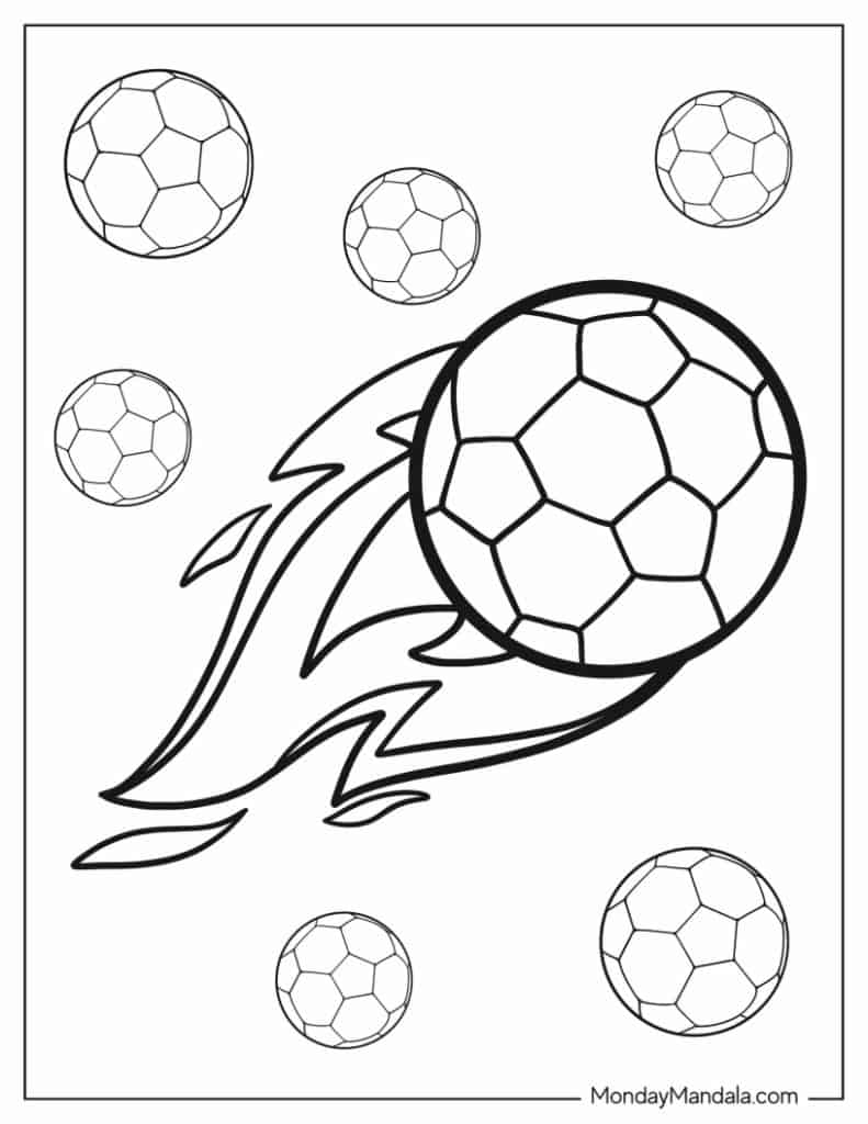 30 Soccer Coloring Pages (Free PDF Printables)