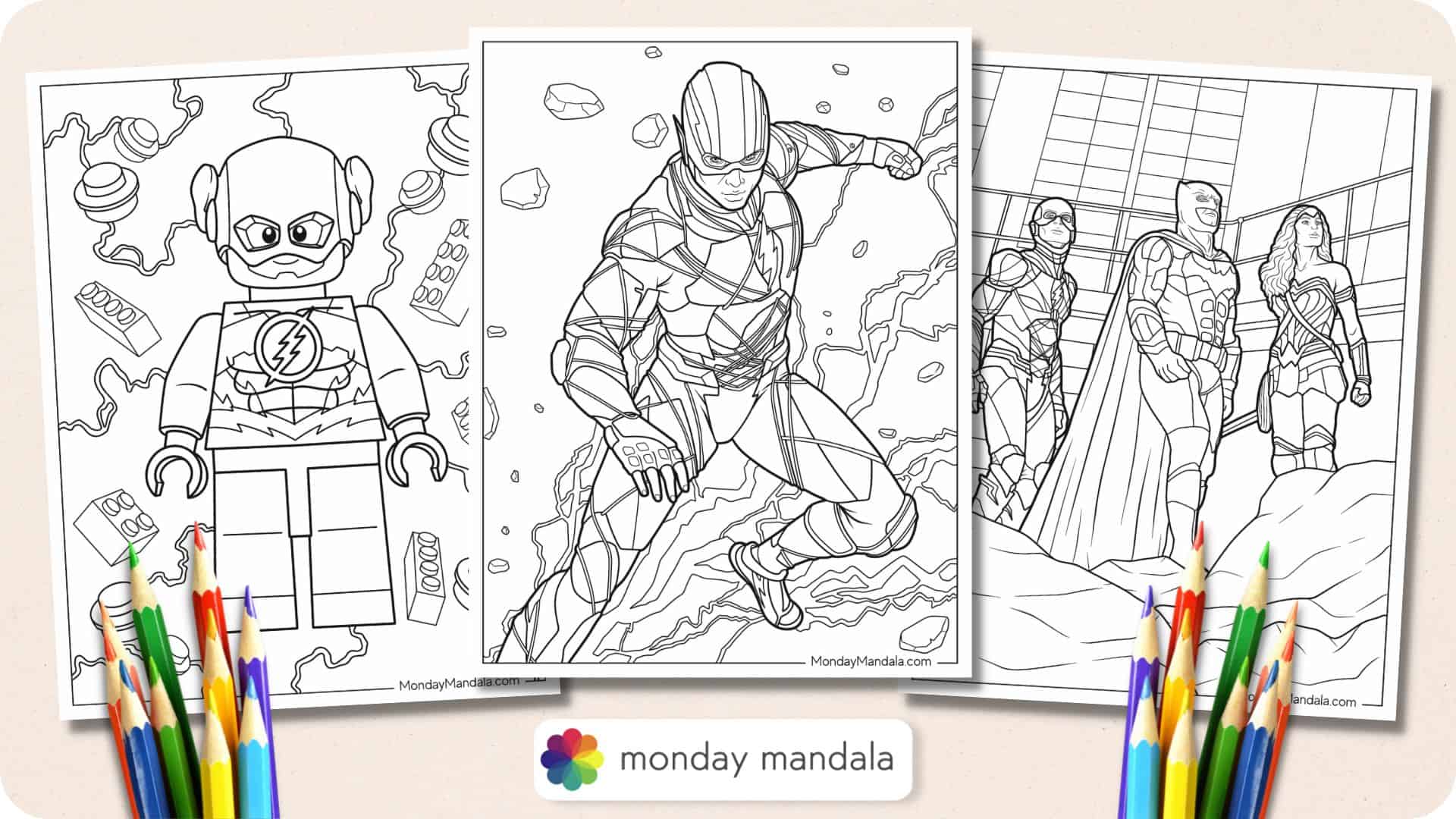 the flash running coloring pages