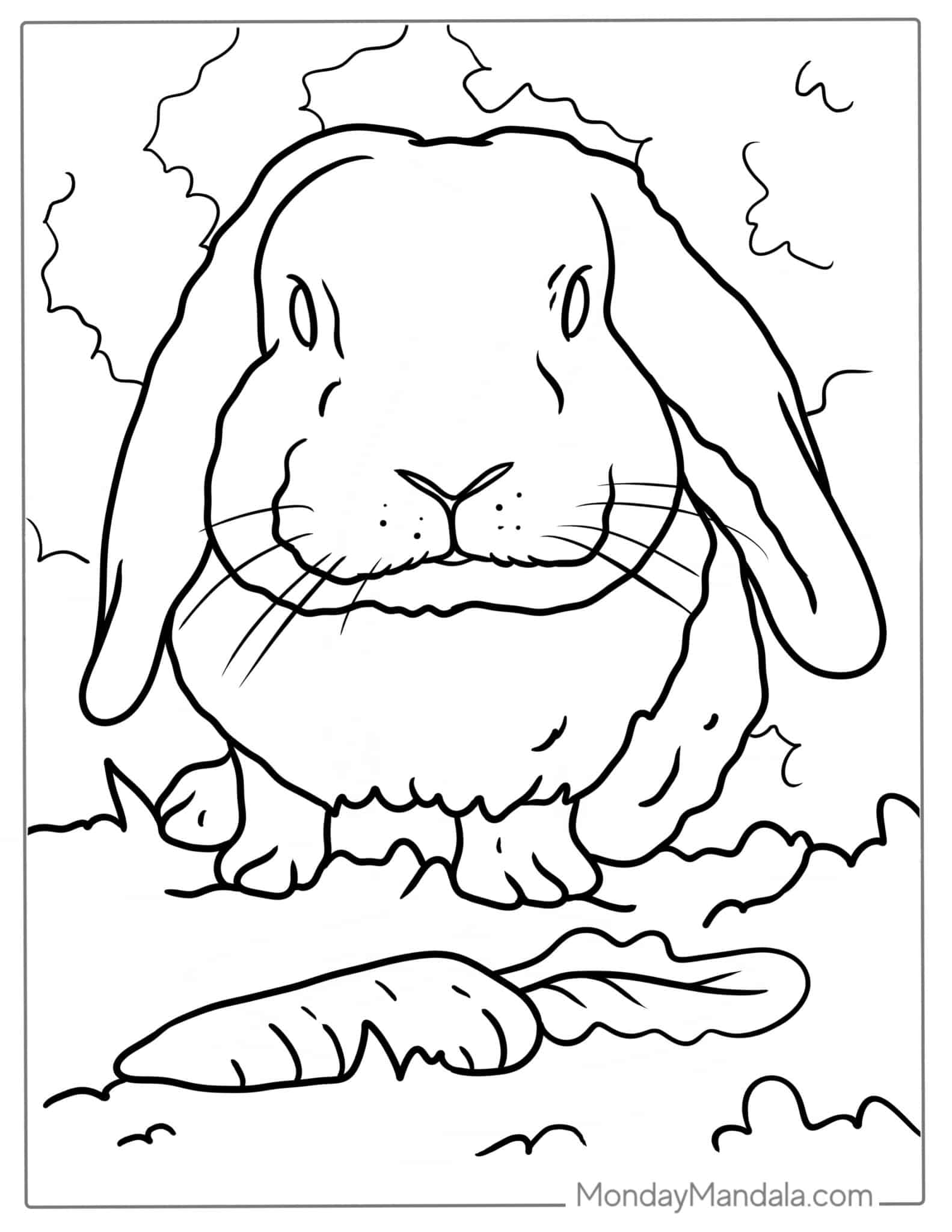 44 Rabbit Coloring Pages (Free PDF Printables)