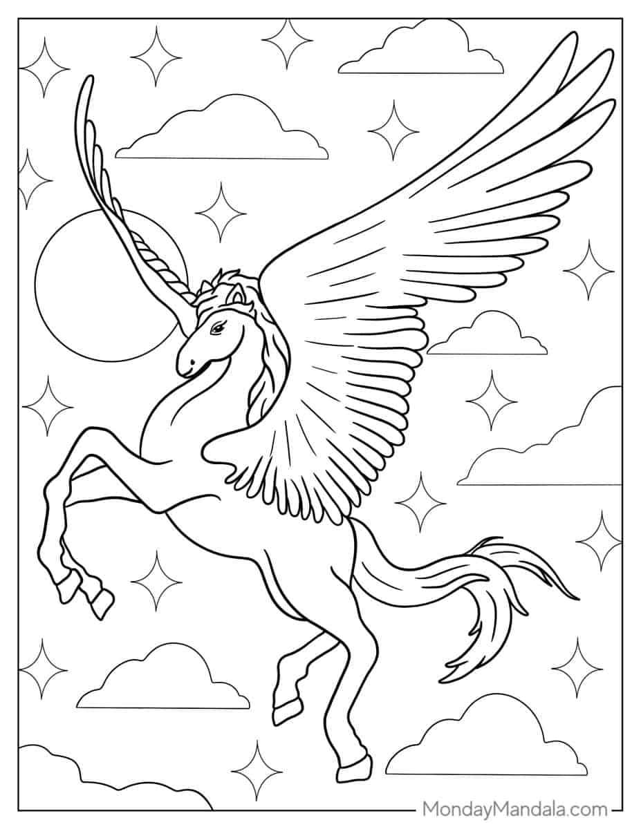 74 Unicorn Coloring Pages (Free PDF Printables)