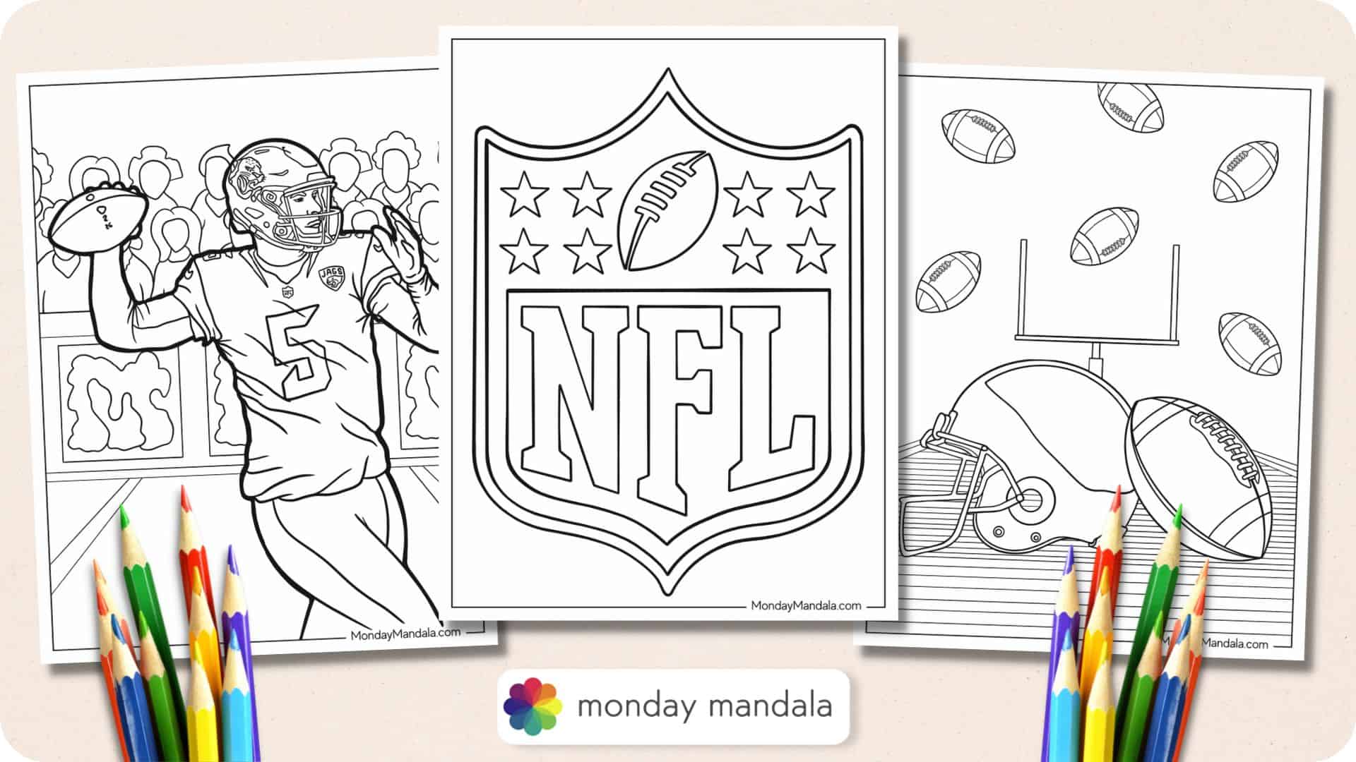 sports coloring pages for boys football