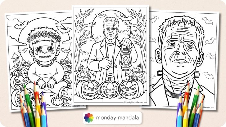 Frankenstein Coloring Pages Featured Image v2