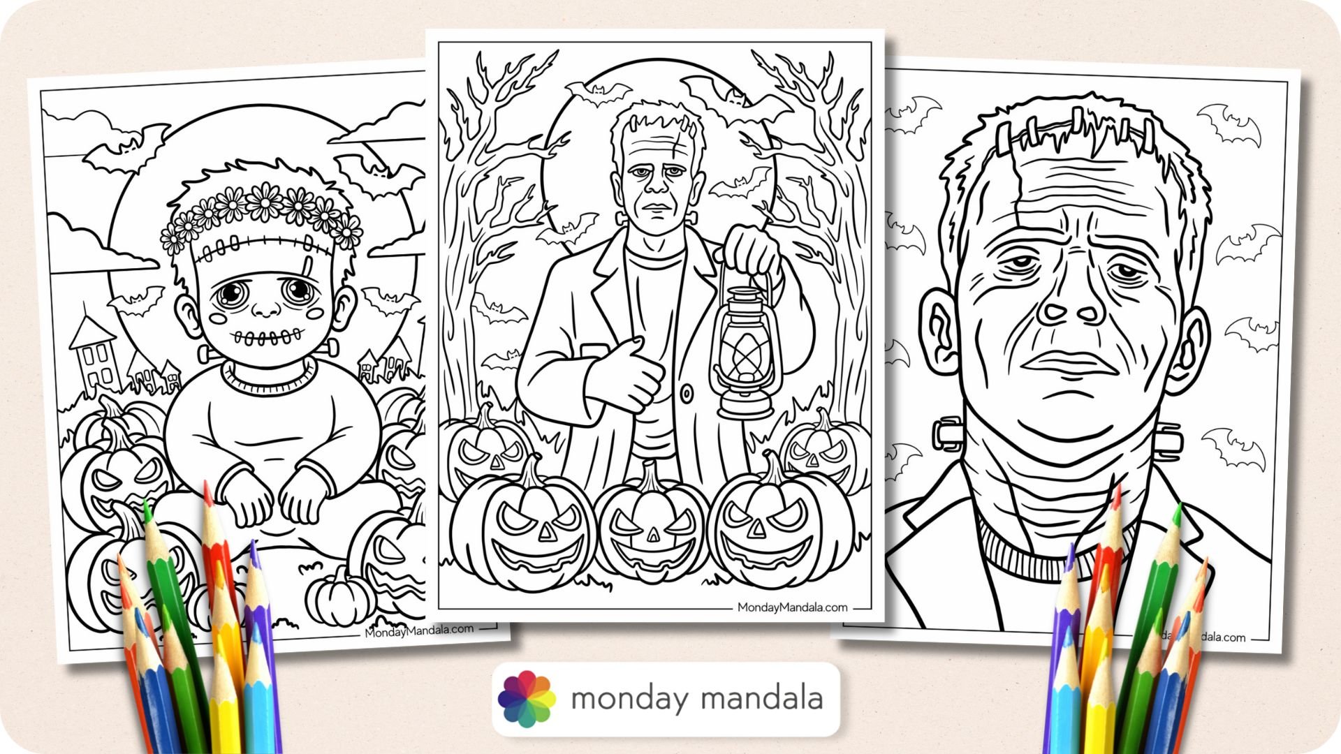 Frankenstein Coloring Pages Featured Image v2