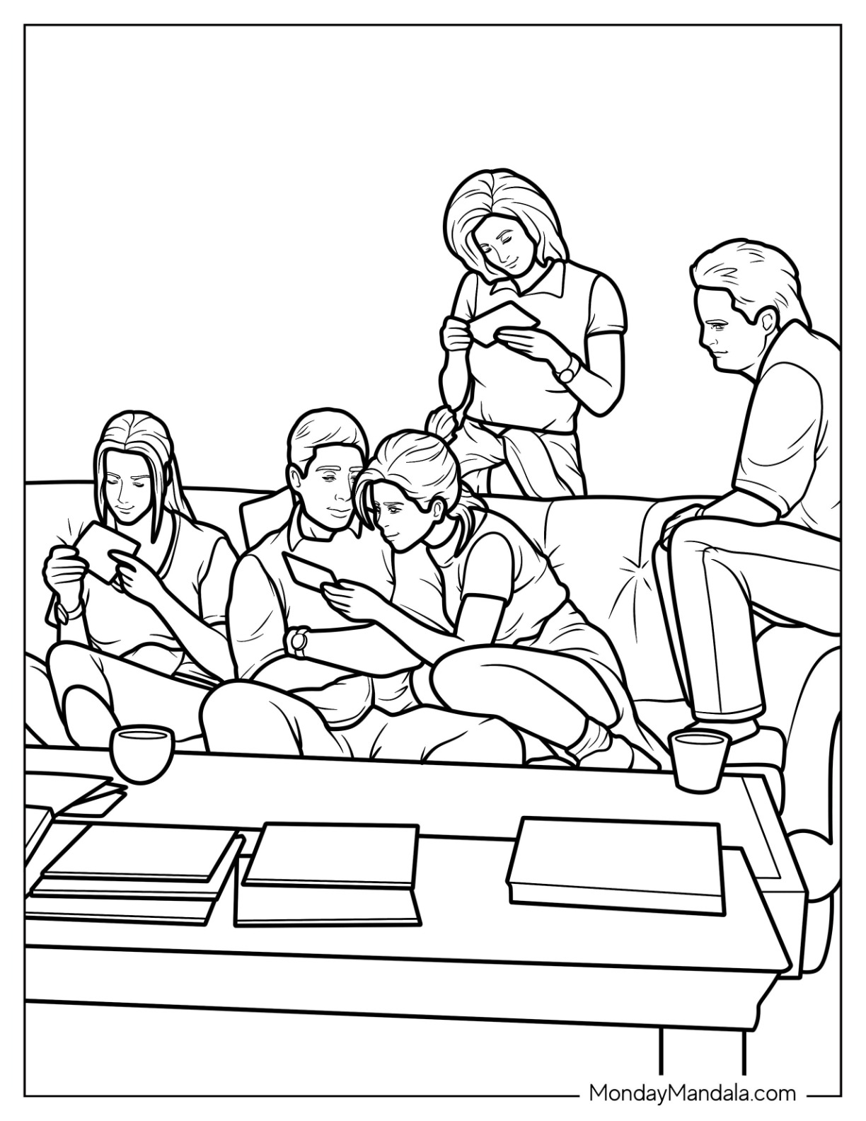 Circle Of Friends Coloring Pages