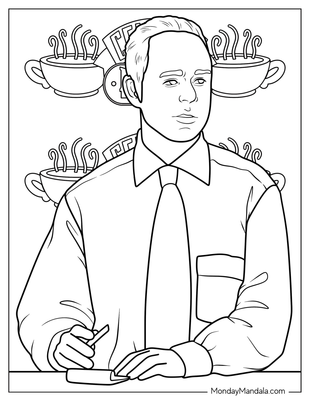 Friends TV Show Coloring Pages Free PDF Printables 