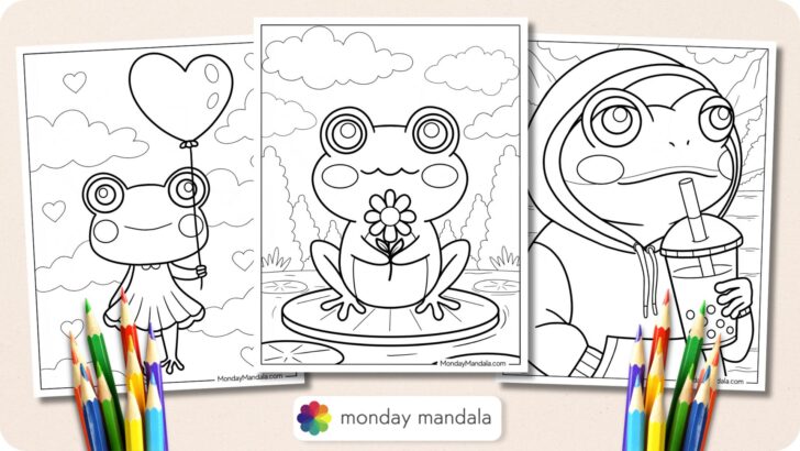 Frog Coloring Pages Featured Image v2
