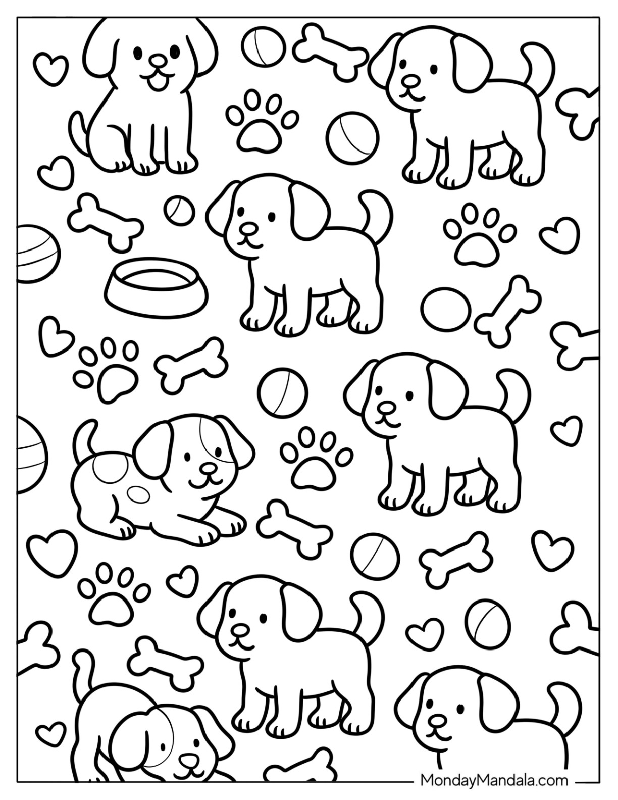 Cute Puppy Coloring Pages For Kids Cute Puppy Coloring Pages For Kids