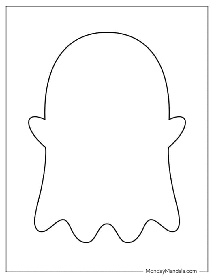 Ghost Outline Printable Free Coloring Pages To Print