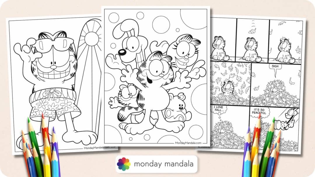 24 Garfield Coloring Pages (Free PDF Printables)