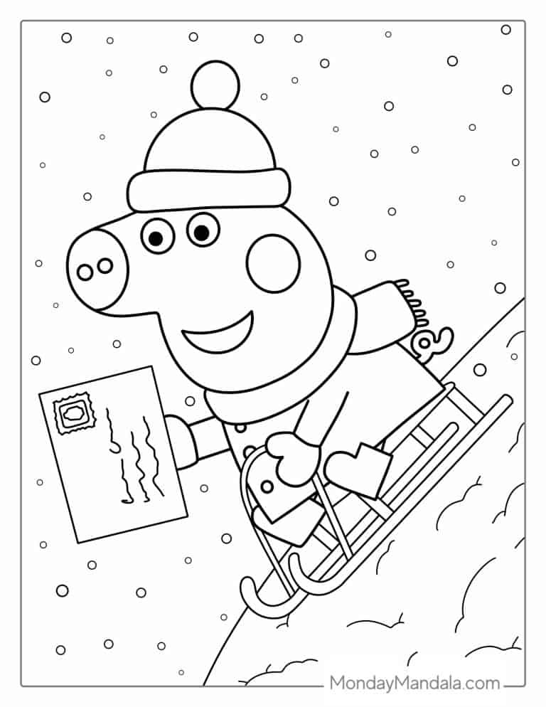 50 Peppa Pig Coloring Pages (Free PDF Printables)