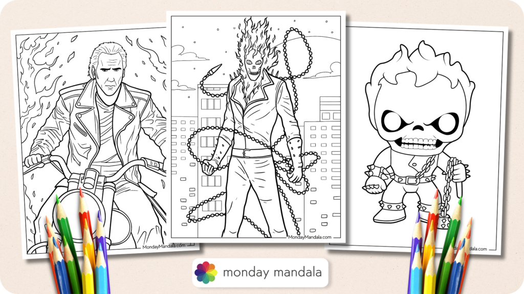 19 Ghost Rider Coloring Pages (Free PDF Printables)