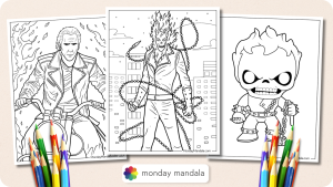 Spur Power Rider Colouring Sheet.pdf 19 Ghost Rider Coloring Pages (Free PDF Printables)