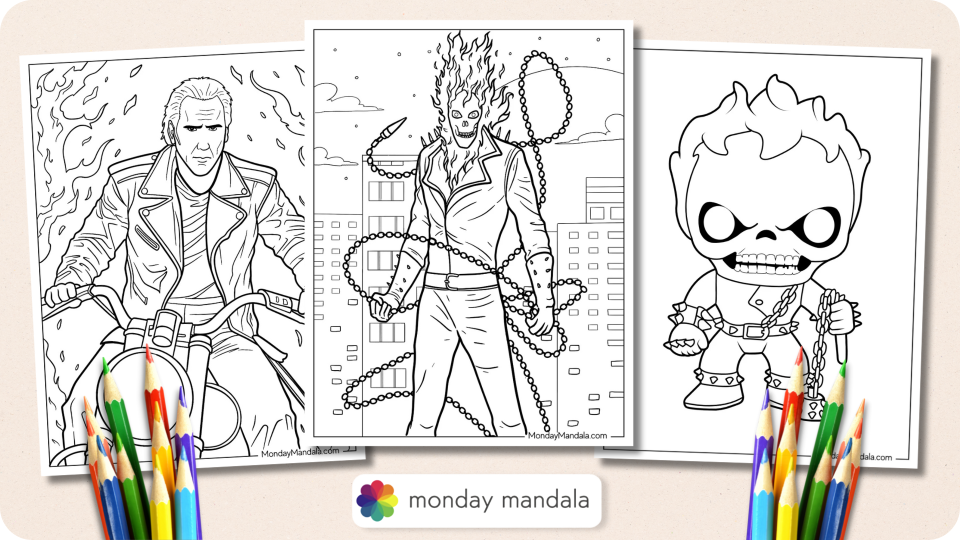 19 Ghost Rider Coloring Pages (Free PDF Printables)