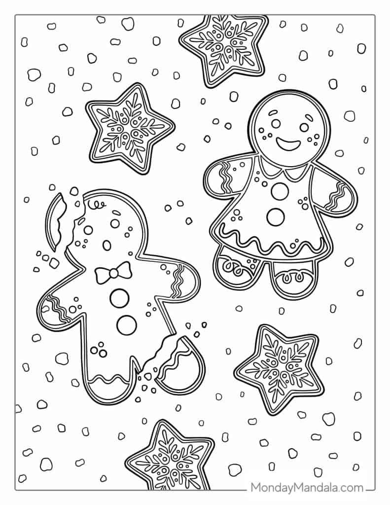 Christmas Coloring Pages Gingerbread Man
