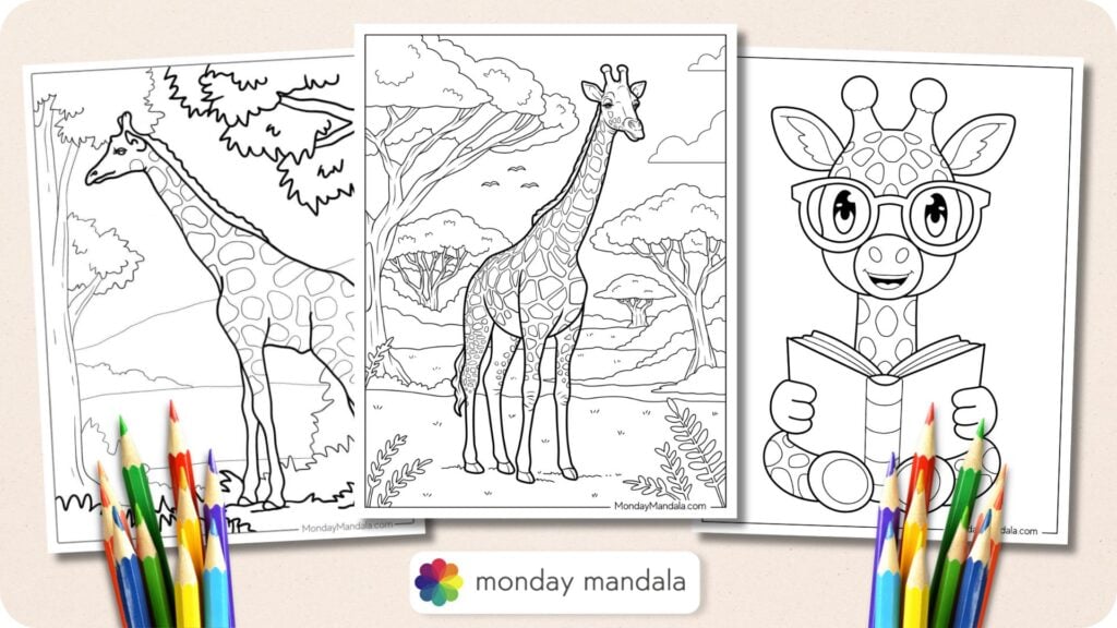 41 Giraffe Coloring Pages (Free PDF Printables)