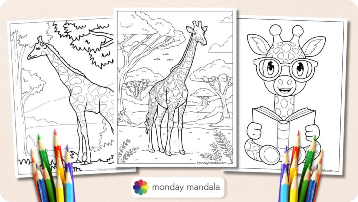 Giraffe Coloring Pages Featured Image v2