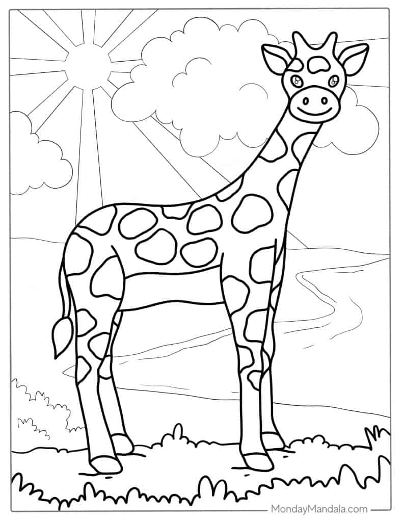 30 Giraffe Coloring Pages (Free PDF Printables)