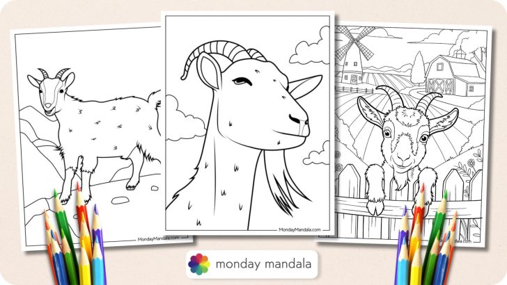 Goat Coloring Pages Featured Image v2