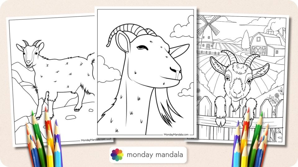 33 Goat Coloring Pages (Free PDF Printables)
