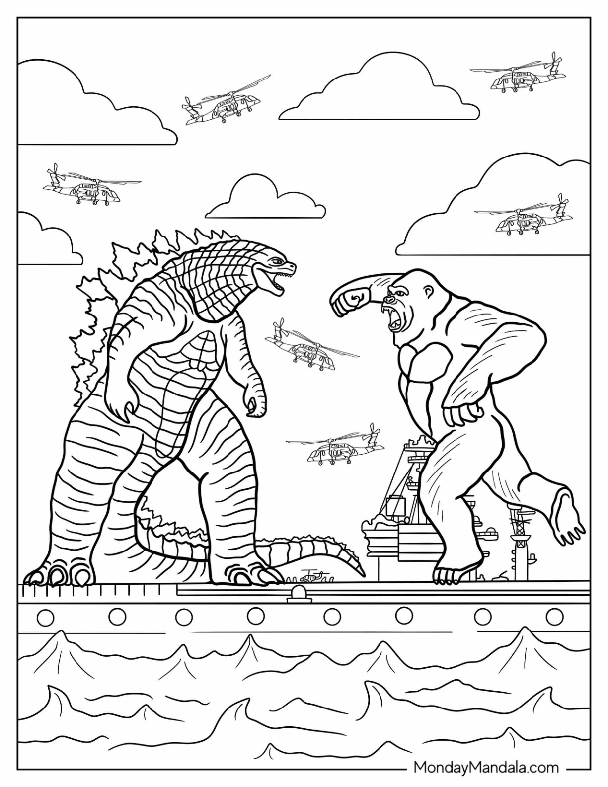 Godzilla 2024 Coloring Pages Jeni Robbyn