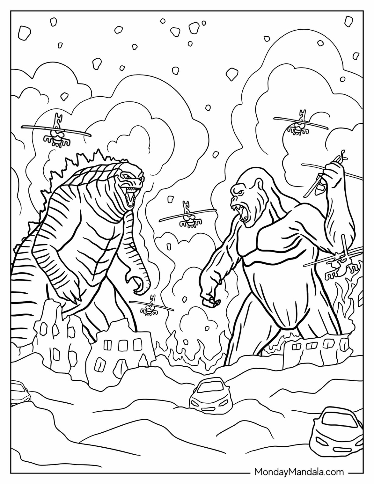 35 Godzilla Coloring Pages Free PDF Printables 