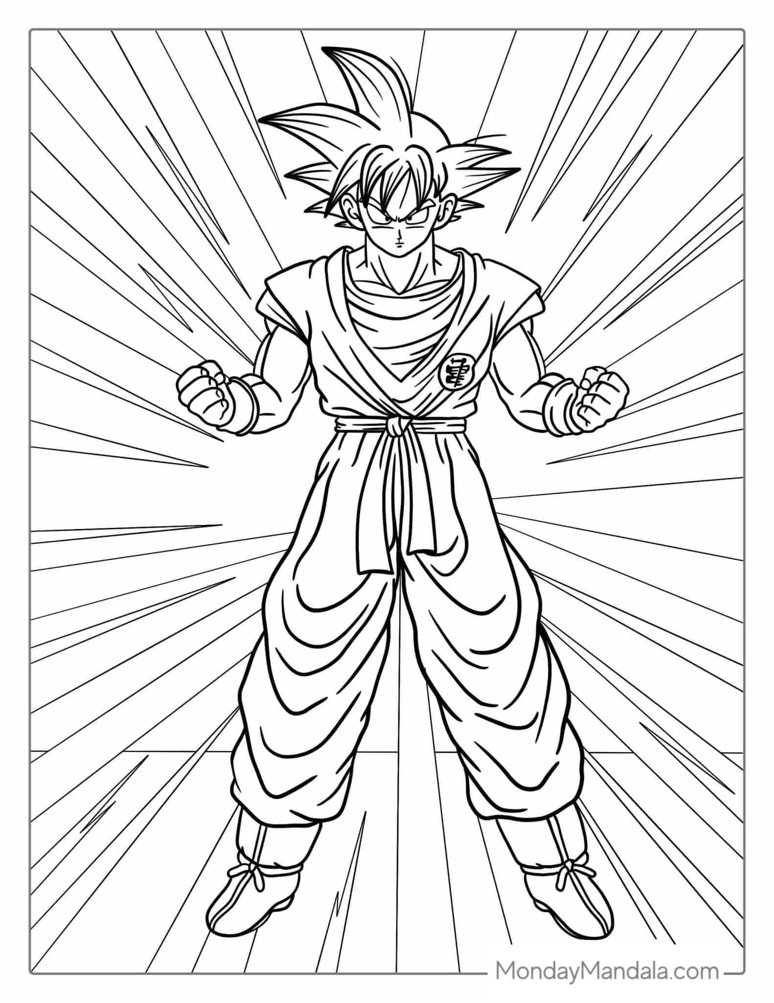 Free Dragon Ball Z Coloring Pages Fun DBZ Art Printable Aesthetic
