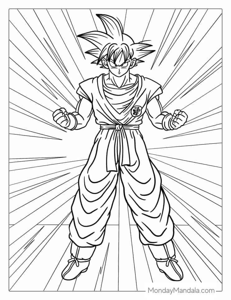 30 Dragon Ball Z Coloring Pages (Free PDF Printables) - adult color by ...